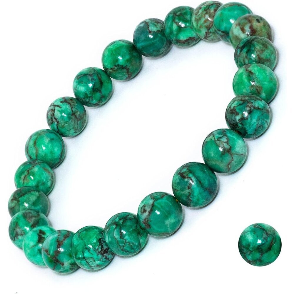 8mm Natural Gemstone Stretch Bracelet, Handmade Unisex Crystal Bracelets for Med